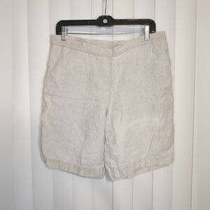 J. Jill Beige Linen Shorts